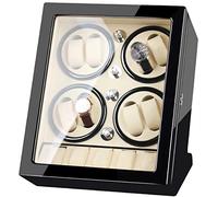 LYLXSF Watch Winder Storage Box for Winding 8 Automatic Watches and 5 Watch Storage Space Wood Shell Piano Paint Exterior Accessories, Black,