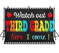 LYLYCTY 7x5ft Third Grade Background The First Day of School Third Grade Board for The Class Meeting Background Props LYZY0634