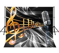 LYLYCTY 9x6ft Dream Music Backdrop Music Notes Photography Background for Birthday Party Cotton with Pole Pocket Decor Banner Photo Booth Studio Props PTBLY29