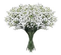 LYLYFAN Babys Breath Artificial Flowers,18 Pcs Gypsophila Real Touch Flowers for Wedding Party Home Garden Decoration White