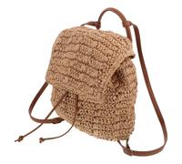 LYLYWOW Women Straw Woven Backpack Drawstring Boho Large Capacity Summer | Raffia Bag, Casual Outings and Travel Use, Dual Shoulder Straps, Weight Distribution, Stylish Elegant Finish