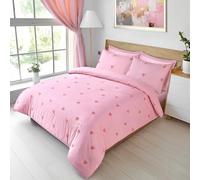 LYMA Bedding Duvet Cover Set King Heart Tufted, OEKO-TEX Certified, Ultra Soft NanoPlush Double Brushed Quick Dry Fabric & Button Closure, Wrinkle Fade Resistant Quilt Cover & Pillowcases (Light Pink)