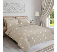 LYMA Bedding Duvet Cover Set Super King Daisy Tufted, OEKO-TEX Certified, Ultra Soft NanoPlush Double Brushed Quick Dry & Button Closure, Wrinkle Fade Resistant Quilt Cover with Pillowcases (Beige)