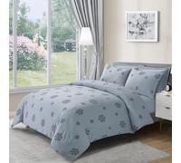 LYMA Bedding Duvet Cover Set Super King Flower Tufted, OEKO-TEX Certified, Ultra Soft NanoPlush Double Brushed Quick Dry & Button Closure Wrinkle Fade Resistant Quilt Cover & Pillowcases (Light Grey)
