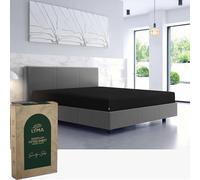 LYMA Bedding Fitted Sheet Single, Deep Pocket 35CM, OEKO-TEX Certified, Ultra Soft Nanoplush Double Brushed Quick Dry Fabric, Shrink Wrinkle & Fade Resistant, Easy Care Elastic Bottom Sheet (Black)