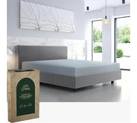 LYMA Bedding Fitted Sheet Single, Deep Pockets 35CM, OEKO-TEX Certified, Ultra Soft Nanoplush Double Brushed Quick Dry Fabric, Shrink & Fade Resistant, Easy Care Elastic Bottom Sheet (Light Grey)