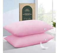 LYMA Bedding Pillow Cases 2 Pack, Ultra Soft Breathable Housewife Cover, OEKO-TEX Certified, Nanoplush Double Brushed Quick Dry Pillowcases, Envelope Closure Wrinkle Fade Resistant 50x75CM, Light Pink