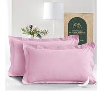 LYMA Pillow Cases Pack of 2, Breathable Housewife & Oxford Style Covers, OEKO-TEX Certified, Made with SereneWeave Technology Nanoplush Fabric, Envelope Closure Wrinkle Free Double Brushed 50x75 CM
