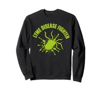 Lyme Disease Fighter Tick Infection Awareness Lime Green Sweatshirt