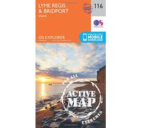 Lyme Regis & Bridport Map | Weatherproof | Chard | Ordnance Survey | OS Explorer Active Map 116 | England | Walks | Hiking | Maps | Adventure