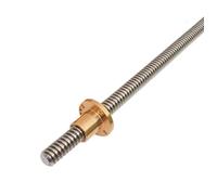LYMFE cozeri Lead ball screw with nut T16 Lead Screw Diameter16mm Lead 2mm Pitch 2mm Length 100mm To 600mm With Brass Nut CNC 3D Printer Accessories(450mm)