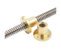 LYMFE Lead ball screw with nut 2pcs T8*20 Large Lead Trapezoidal Screw Nut Length 100mm-1200mm Stepper Motor Machines Parts(150mm)