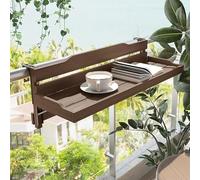 LYMGRZ Adjustable Folding Balcony Railing Table SpaceSaving Patio Bar Table 23.6in Outdoor Side Table for Deck & Garden Coffee Compact & Portable Design