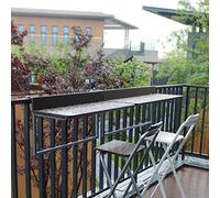 LYMGRZ Adjustable Folding Table for Outdoors - Space-Saving Bar Table for Balcony Railings, Portable Wall Desk, Ideal Patio Solution for Small Spaces (dimensions)