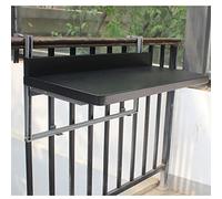 LYMGRZ Adjustable Height Outdoor Balcony Bar TableFoldable Wooden Railing Table Compact & Weather Resistant for All Rail WidthsIdeal for Patio Garden and Deck Use