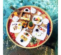LYMGRZ Floating Tray Floating Bar Table Serving Buffet Tray Swimming Pool Beach Party Float Breakfast,Swimming Pool Floats For Adults For Sandbars,Spas,Bath,And Parties