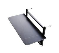 LYMGRZ Folding Balcony Railing Side Table Adjustable Heights Hanging Deck Railing Table Portable Balcony Side Table for Garden Porch Backyard Outdoor Garden Furniture Length 80CM