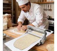 LYMGRZ Manual Foldable Dough Sheeter Machine, Adjustable Thickness Settings, Easy to Clean, Stainless Steel, Pasta Sheet Maker for Bakery, Pizza, Croissant,001,830 * 480 * 250mm