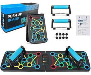 LYMGRZ Push Up Board, 17 in1 Multi-function Home Workout Equipment Foldable Portable Press Up Tools Exercise Board Effectively Exercise the Muscle for Men Women