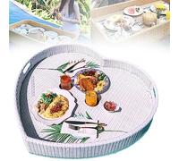LYMGRZ Rattan Woven Serving Tray Rattan Floating Breakfast Tray with Handles,Floating Tray,Swimming Pool Floats for Adults for Food Hot Tub Breakfast