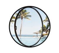 LYMGRZ Rotating Glass Round Window, Central Axis Ventilation Window for Home Decoration, Flush Mount Design