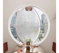 LYMGRZ Round Rotating Tempered Glass Windows, 360° Rotatable Aluminum Alloy Ventilation Windows, Porthole Window for Bathroom, Kitchen, Playhouse Decor,White 2,35cm/13.7in