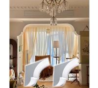 LYMGRZ Rounded Doorway Arch Kit, Premade Foam Doorway Arch Set - Size, White Curved Archway Wall Kits for Interior Any Opening DIY Decor(10.4x10.4x10.4/26.5x26.5x26.5cm)