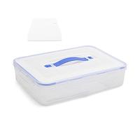 Lymn Dough Proofing Box - 32 x 23 x 8 cm - Premium Home Baking Container for Bread Fermentation, Fits in Refrigerator - Use for Pizza, Marinating, Vegetable Storage, Complete with Dough Cutter