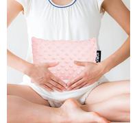 LYMOI Abdominal Surgery Pillow with Pocket, Hysterectomy Pillow Post Surgery, Hysterectomy Recovery Must Haves, Recovery Pillow Gifts for Tummy Tuck C-Section Surgery Cough Cushion Minky Dot (Pink)