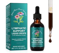 Lymph System Support Drops, Lymphatic Drainage Liquid Supplement with Dandelion, Burdock Root & Echinacea Natural Herbal Blend - Reduce Swelling and Cleanse Lymph 60ml