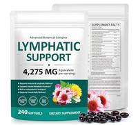 Lymph System Support Supplement 240 Softgels- 21-in-1 Herbal Blend Lymphatic Supplement with Dandelion, Burdock Root - Support Immune & Healthy Energy Levels, Promotes Internal Circulation