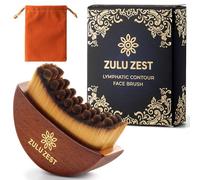 Lymphatic Contour Face Brush | 100% Wood Handle | Facial Brush for Lymphatic Drainage | Ergonomic Lymphatic Drainage Brush for Face Sculpting