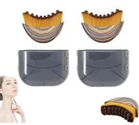 Lymphatic Contour Face Brush, Dry Brushing Face Brush, Lymphatic Drainage Massager for Face, Chin & Jawline Sculpting, Ergonomically Designed to Fit The Skin Precisely and Relieve Fatigue (2 Pcs)