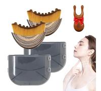 Lymphatic Contour Face Brush, Dry Drainage Massager, Chin & Jawline Facial Gua Sha Brush for to Relieve Fatigue, Ergonomically Designed Fit Skin Precisely(2PCs)