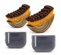 Lymphatic Contour Face Brush for Sculpting - Anti-Puffiness, Detox & Lift, Improves Skin Glow & Absorption, Lymphatic Drainage Massager for Face Soft Dry Facial Brush Tool (2Pc)