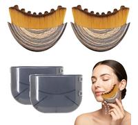Lymphatic Contour Face Brush, Lymphatic Drainage Brush, Gentle Facial Sculpting for Jawline & Cheeks, Ergonomically Designed to Fit The Skin Precisely, 2Pcs