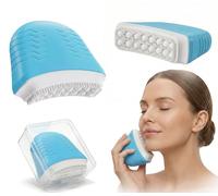 Lymphatic Contour Face Brush, Silicone Face Brush for Lymphatic Drainage, Ergonomic Facial Lymphatic Drainage Brush for Chin & Neck, Sculpting & Lifting Facial Massage Tool for Daily Stress Relief