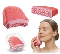Lymphatic Contour Face Brush - Upgraded Silicone Lymphatic Drainage Face Brush, Ergonomic Facial Lymphatic Drainage Brush for Puffiness Reduction & Fatigue Relief, Convenient Use for Daily & Travel