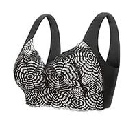 Lymphatic Drainage Bra, Women's Lace Wireless Bra Power Lift Bra, Women's Lace Wireless Bra, Women's Sexy Lace Bra Yoga Sports Underwear Plus Size-Black-b,M
