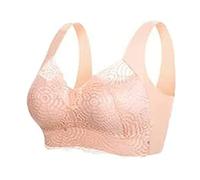 Lymphatic Drainage Bra, Women's Lace Wireless Bra Power Lift Bra, Women's Lace Wireless Bra, Women's Sexy Lace Bra Yoga Sports Underwear Plus Size-Skin Color,M