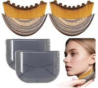 Lymphatic Drainage Brush, 2PCS Manual Lymphatic Contour Face Brush, Ergonomic Lymphatic Drainage Massager for Face, Dry Brushing Facial Brushes Lymphatic Skin Care Tools, for Men Women