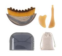 Lymphatic Drainage Brush, 3PCS Lymphatic Drainage Massager Set with Storage Bag, Lymphatic Contour Face Brush, Facial Massage Tools, Face Sculpting Tool, Self Care & Relaxing Gifts for Women