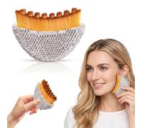 Lymphatic Drainage Brush, Jawline Sculpting & Lymph Massage Brush, Soft Glitter Diamond Handle Face Contour Massager Tool for Women, Ergonomically Designed（white）