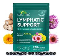 Lymphatic Drainage Capsules, 240 Softgels | Lymphatic Drainage - Lymph-Liver Cleanse Detox - 21-in-1 Herbal Blend with Dandelion & Burdock Root, Support Immune Balance, Reduce Lymph Swelling