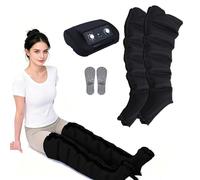 Lymphatic Drainage Compression Boots, Electric Air Compression Leg Massager for Circulation Boost & Pain Relief, Sequential Therapy for Full Leg, Calf & Foot, Perfect for Sports Recovery