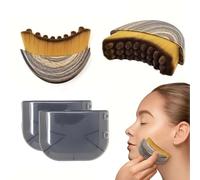 Lymphatic Drainage Contour Face Brush: 2PCS Soft Bristle Facial Dry Brushing Face Brush - Lymphatic Drainage Massager - Sculpt Jawline & Chin, Reduce Puffiness & Improve Circulation