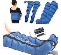 Lymphatic Drainage Leg Massager, 6/4 Cavity Electric Air Compression Boots Massager for Circulation Arm Leg Waist Wraps Foot Ankles Calf Massage Machine, Circulation Improve Pain Relax (6 Cavitie