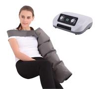 Lymphatic Drainage Leg Massager, Electric Air Compression Leg Massager, Foot Ankles Calf Massage Machine Relieve Leg Pain, Timing Function (Color:Grey) (A)