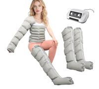 Lymphatic Drainage Legs, Leg Massager for Lymphatic Drainage and Pain Relief - Electric Air Compression with 6 Chambers, Promotes Blood Circulation