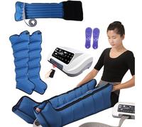 Lymphatic Drainage Legs Massager, Electric Air Compression Recovery Boots Machine for Relax Muscle, 4-Chamber Pressotherapy for Circulation Arm, Waist, Foot, Ankle, 8-Intensity & 3-Timing Functio